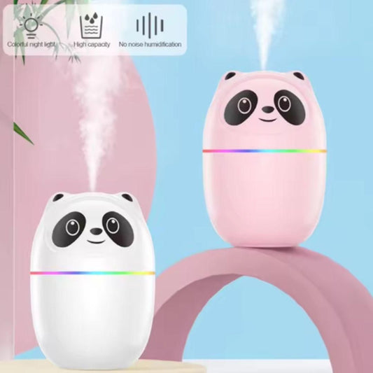 Cool mist panda-shaped humidifiers with 7 color night light and ultrasonic mist spray for rooms and offices