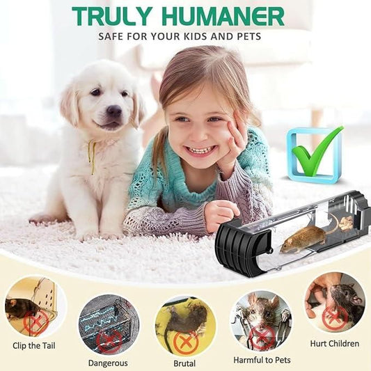 Smart Self-locking Mousetrap Safe Firm Transparent Household